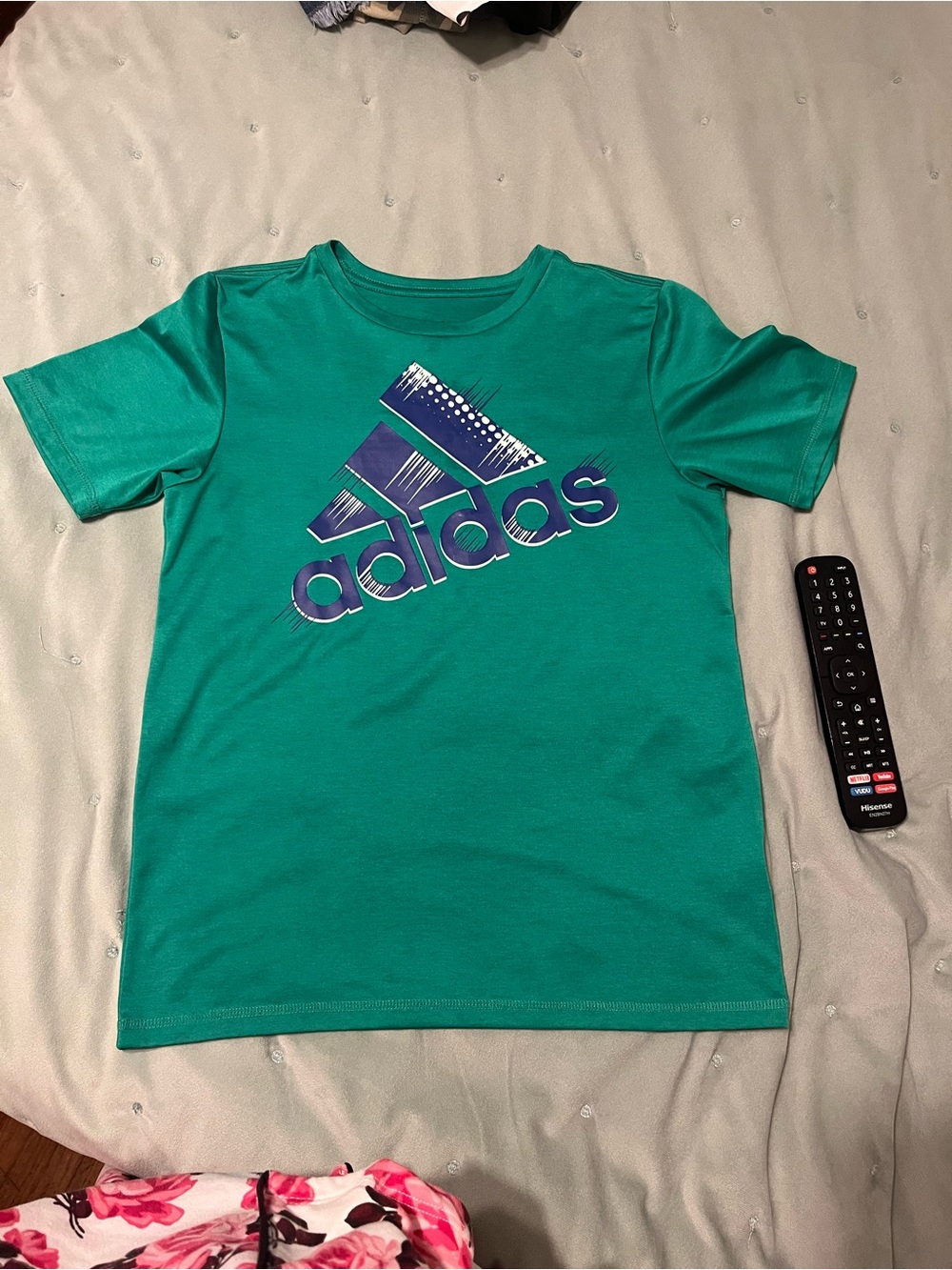 adidas Boys Green Shirt Active
